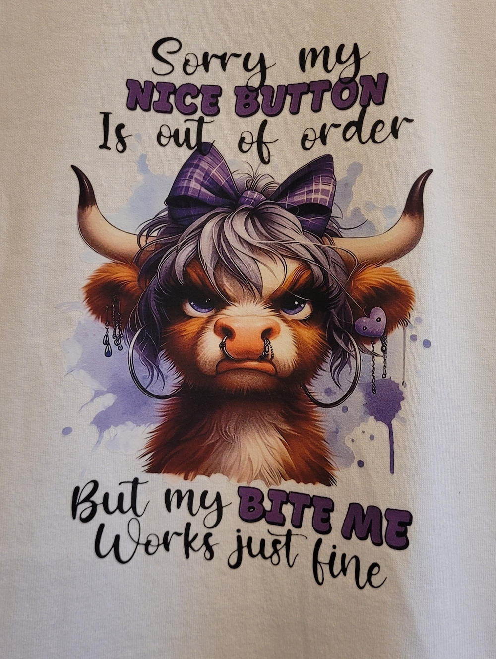 New Bite Me Graphic T-Shirt XL Unisex